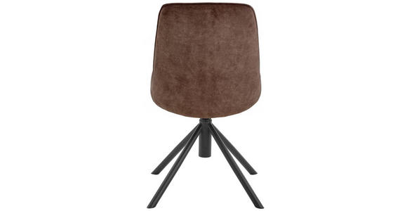 STUHL  in Eisen Flachgewebe Metall, Textil  - Rostfarben/Schwarz, Design, Textil/Metall (49/88/64cm) - Novel