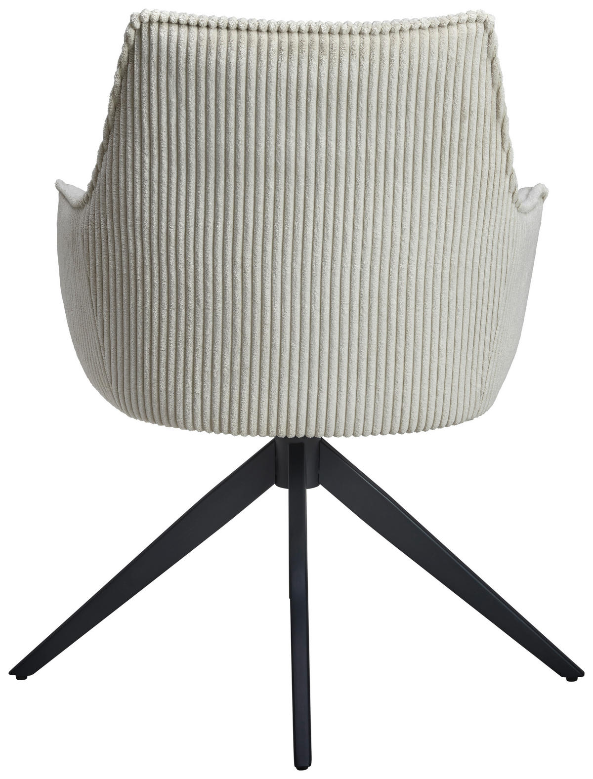 ARMLEHNSTUHL  in Eisen Cord  - Beige/Schwarz, LIFESTYLE, Textil/Metall (61/87/65cm) - MID.YOU