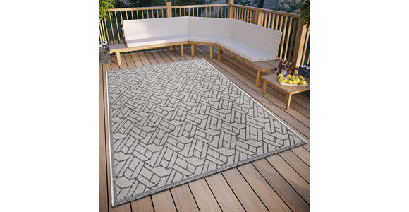 OUTDOORTEPPICH 115/170/170 cm Clyde Grau, Beige  - Beige/Grau, Design, Kunststoff/Textil (115/170/170cm) - Novel