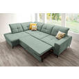 ECKSOFA in Chenille Mintgrün  240/308 cm  - Schwarz/Mintgrün, Design, Textil/Metall (240/308cm) - Xora