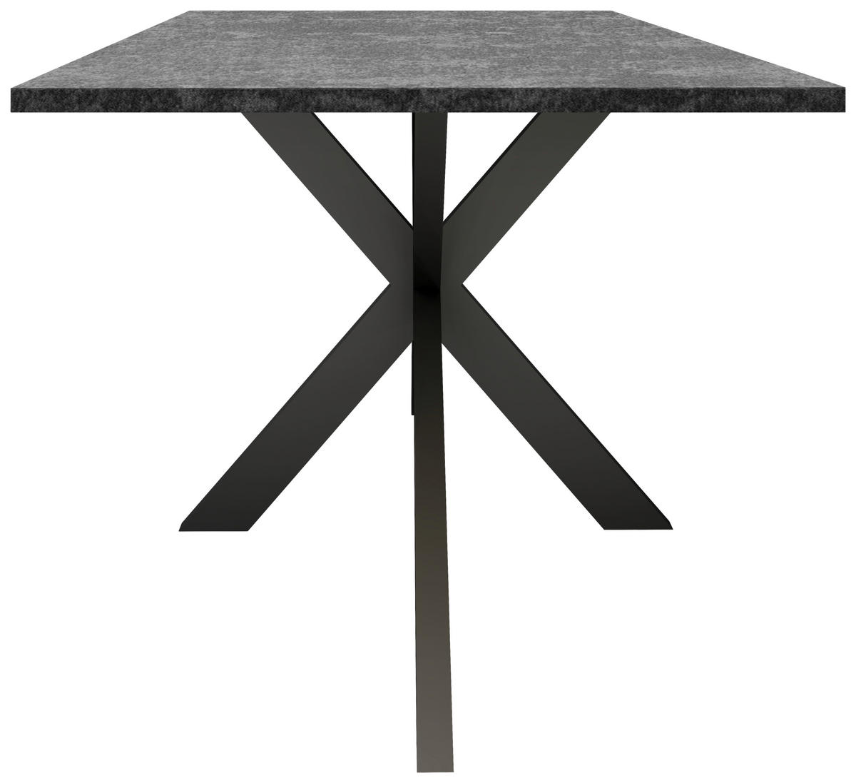 ESSTISCH in Metall, Holzwerkstoff 160/90/78 cm   - Schwarz/Graphitfarben, MODERN, Holzwerkstoff/Metall (160/90/78cm) - Livetastic
