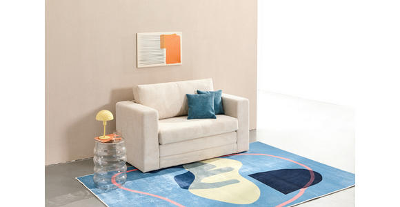 JUGEND- UND KINDERSOFA  in Cord Beige  - Türkis/Beige, KONVENTIONELL, Textil (136/78/72cm) - Xora