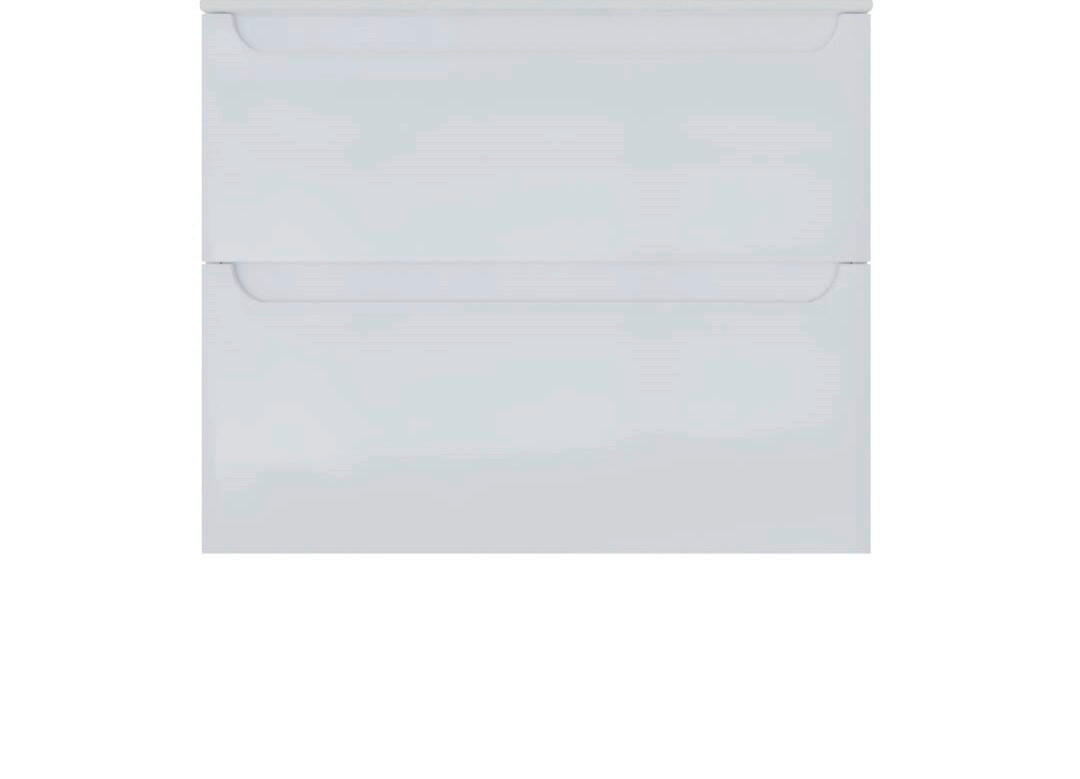 DONJI ELEMENT  bijela visoki sjaj  - bijela visoki sjaj, Basics, drvni materijal (70/46/57,5cm)