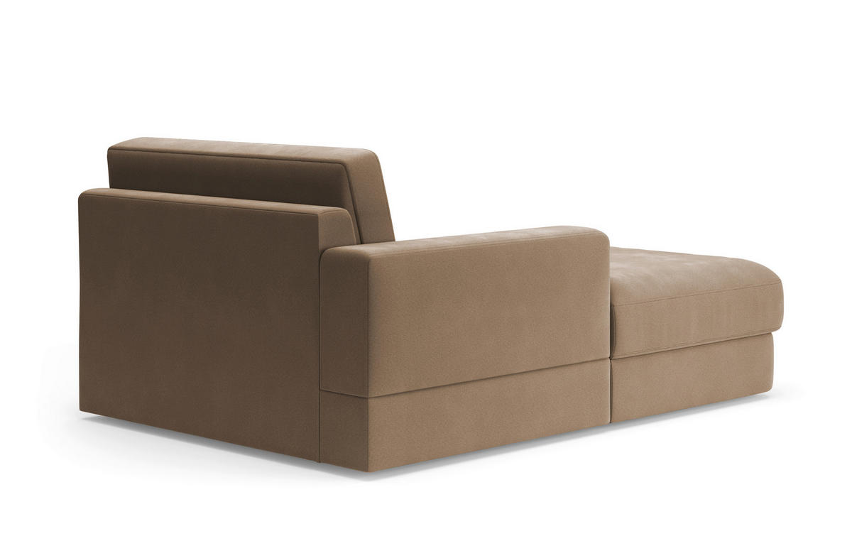 RÉCAMIERE Mikrofaser Braun  - Schwarz/Braun, Modern, Kunststoff/Textil (132/87/196cm) - Sit & More