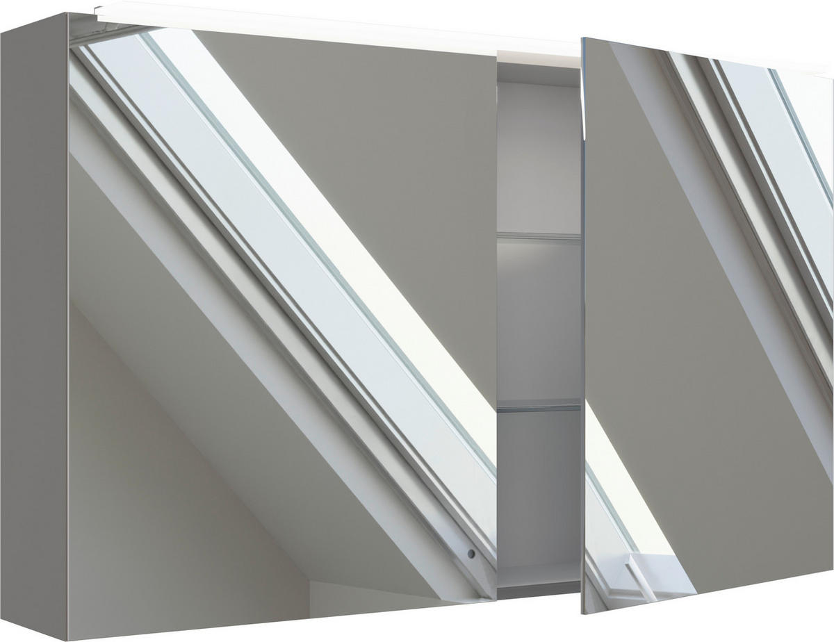SPIEGELSCHRANK 120/72/20,2 cm  - Beigebraun, MODERN, Glas/Holzwerkstoff (120/72/20,2cm) - Celina Home
