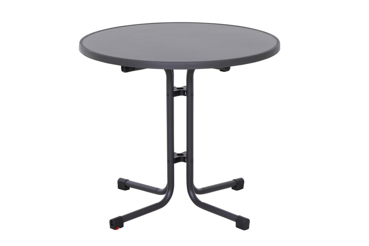 GARTENGARNITUR 3-teilig Stahl  - Taupe/Anthrazit, Basics, Kunststoff/Metall (80/80/80cm) - Siena Garden
