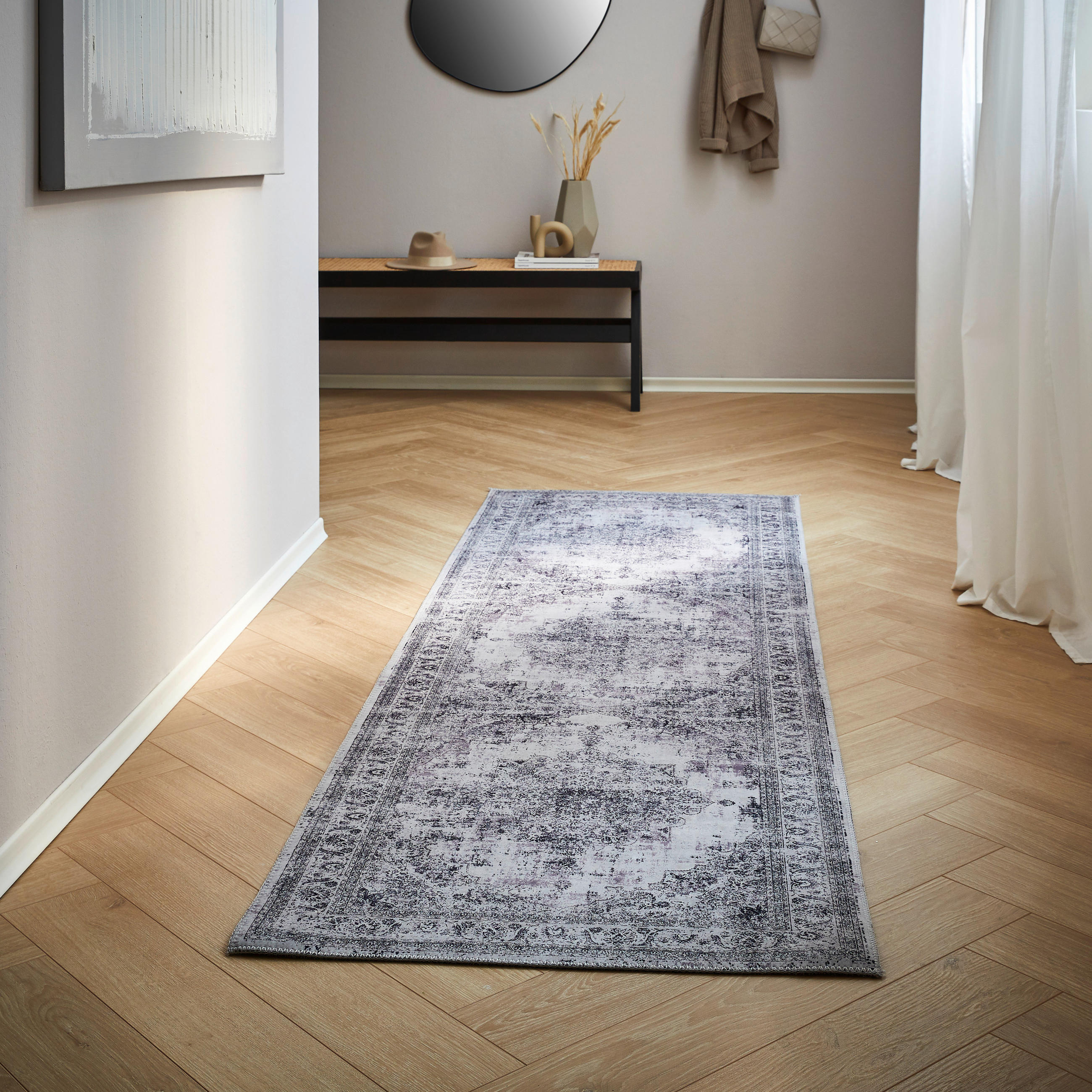 LÄUFER 80/250 cm  - Grau, Trend, Textil (80/250cm) - Novel