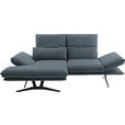ECKSOFA  in Echtleder Blau  130/210 cm  - Blau/Gelb, Design, Leder/Metall (130/210cm) - Dieter Knoll