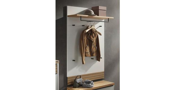 GARDEROBENPANEEL  in 92/140/28 cm  - Eichefarben/Anthrazit, Design, Holz/Holzwerkstoff (92/140/28cm) - Dieter Knoll