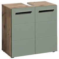 WASCHBECKENUNTERSCHRANK 60/62/31 cm  - Eichefarben/Schwarz, Basics, Holzwerkstoff/Kunststoff (60/62/31cm) - MID.YOU