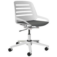 DREHSTUHL Grau, Weiß  - Weiß/Grau, Design, Kunststoff/Metall (70/68/40cm) - Aeris