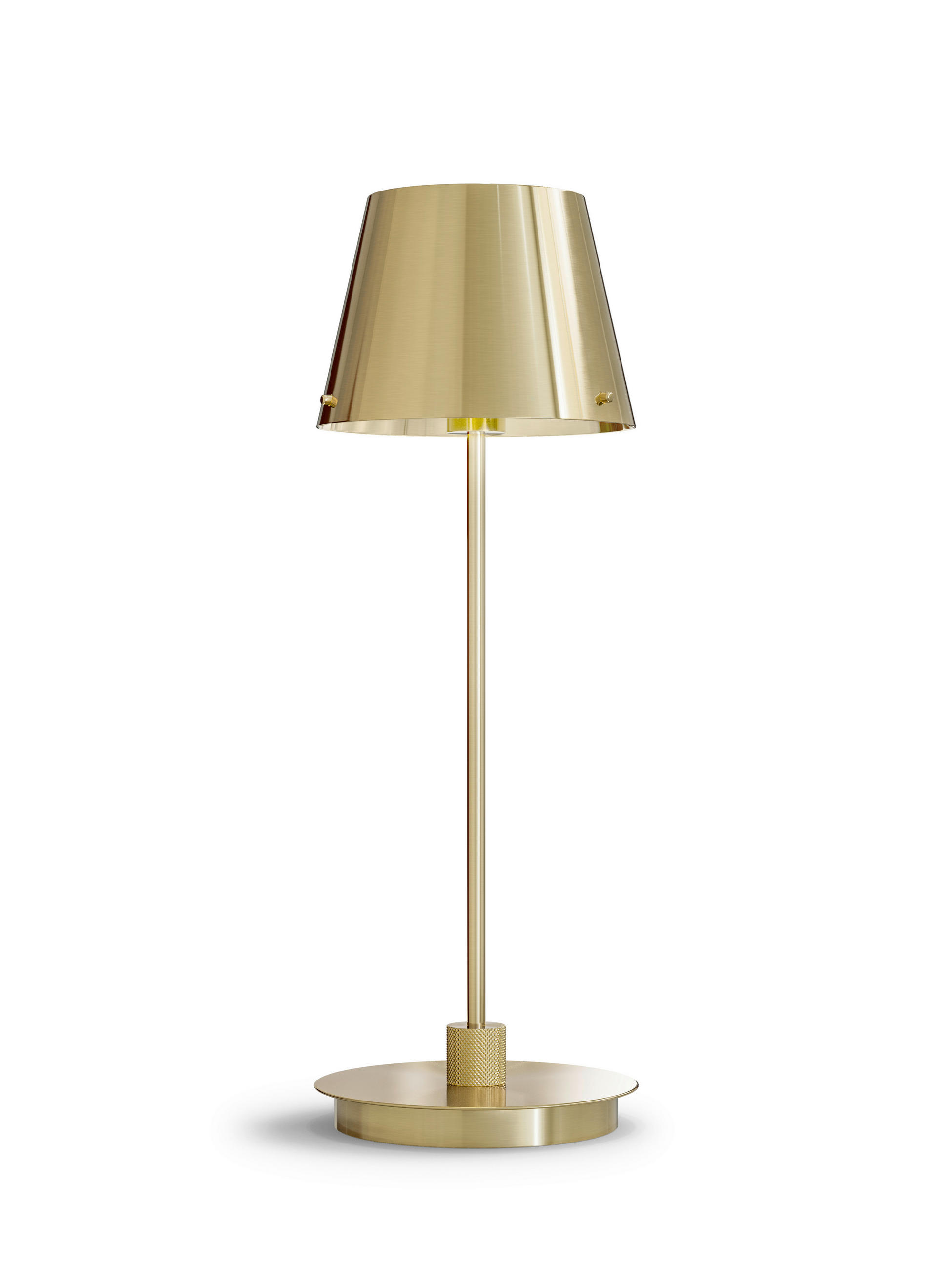 TISCHLEUCHTE Gil il Grande 14/14/37 cm  - Messingfarben/Weiß, Basics, Metall (14/14/37cm) - Belid