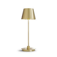 TISCHLEUCHTE Gil il Grande 14/14/37 cm  - Messingfarben/Weiß, Basics, Metall (14/14/37cm) - Belid