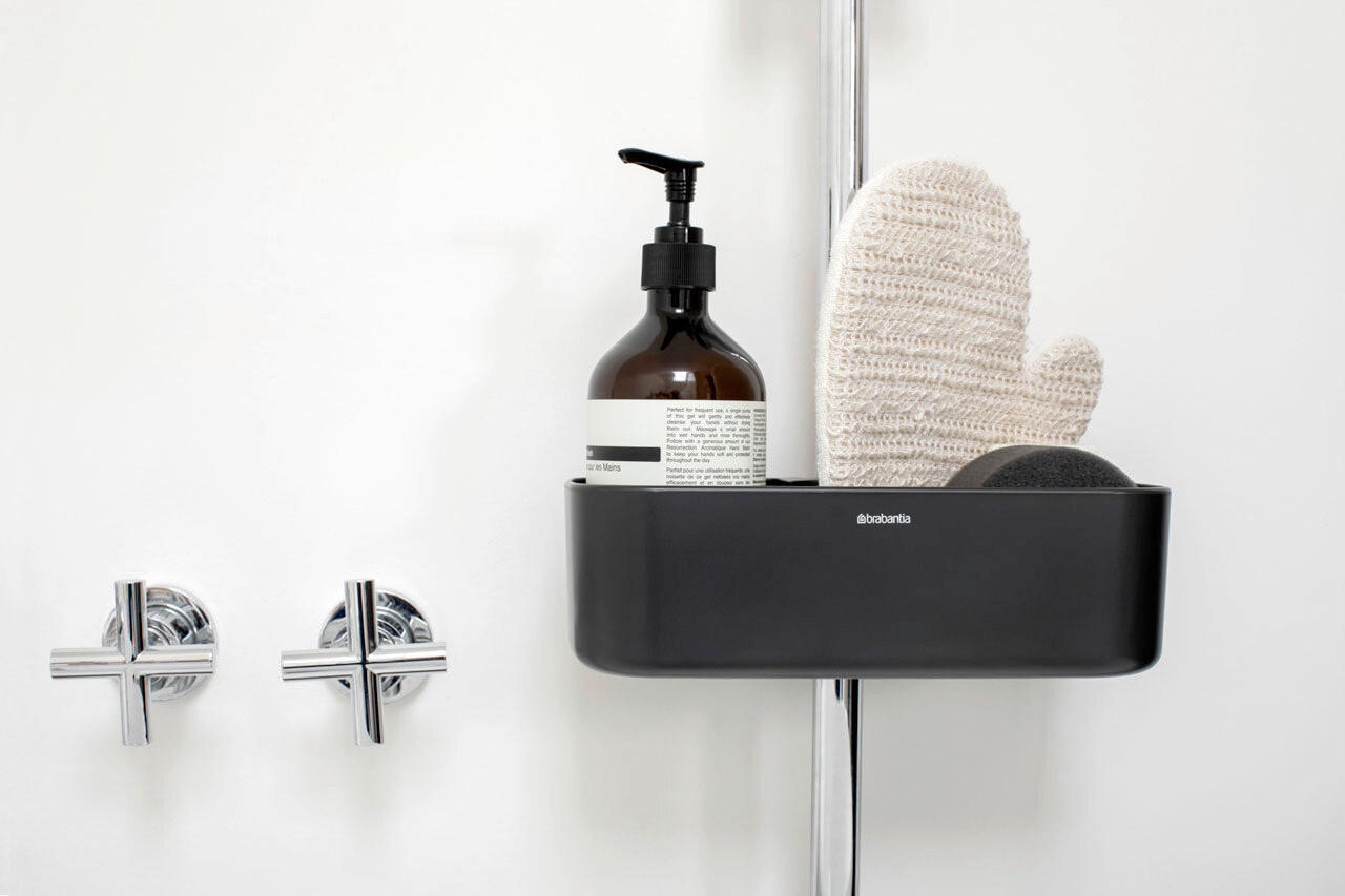 KORPA ZA TUŠ KABINU  plastika  - tamnosiva, Osnovno, plastika (13,3/7,5/24,4cm) - Brabantia