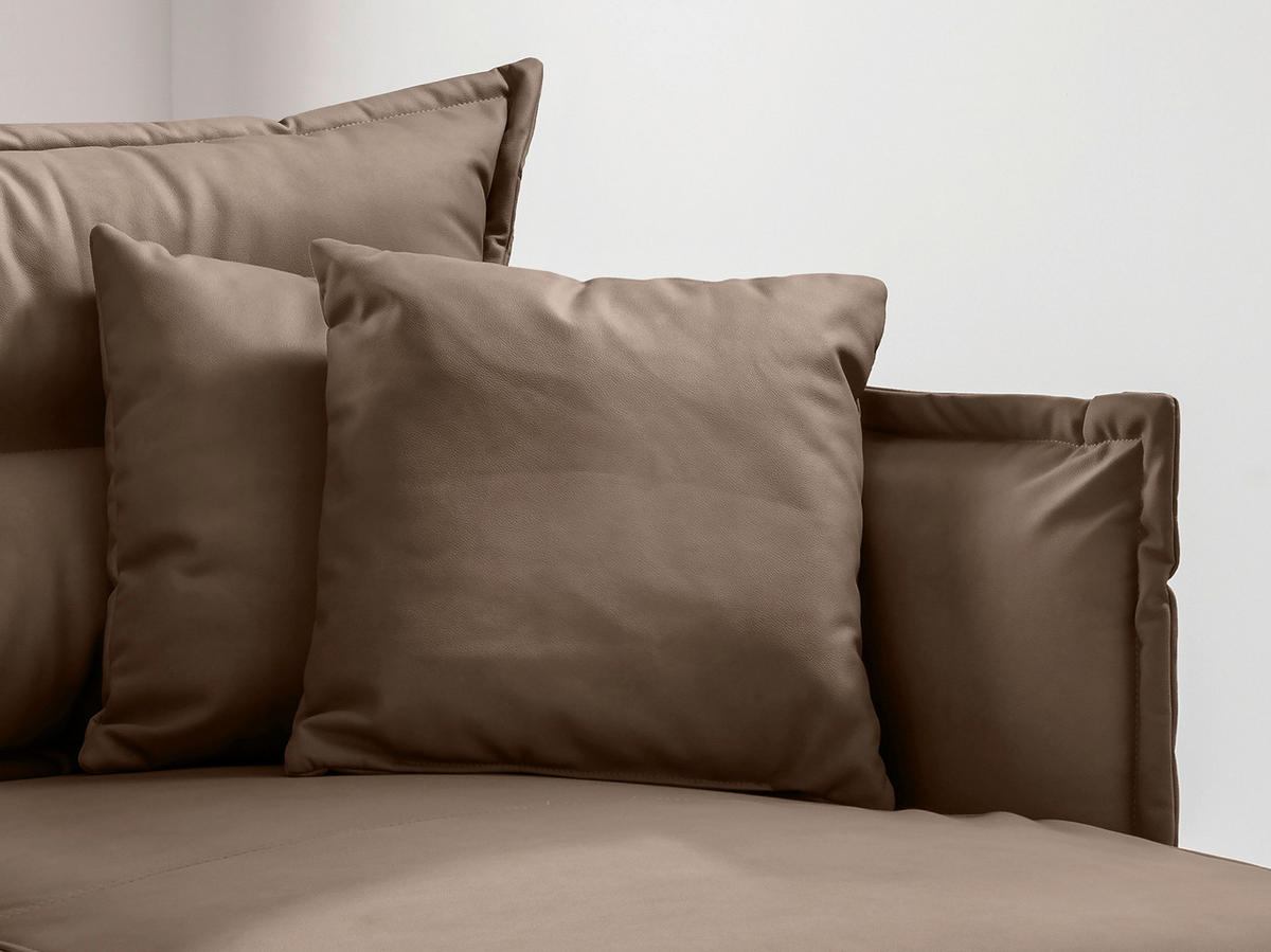 XXL-SESSEL in Lederlook Braun  - Schwarz/Braun, Modern, Textil/Metall (111/101/167cm) - Livetastic