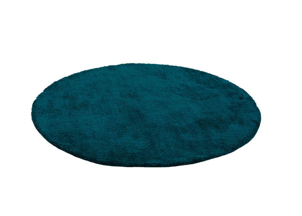 PREPROGA Z VISOKIM FLOROM Cozy   taftano  barve petroleja  - barve petroleja, Basics, tekstil (190/190cm) - Tom Tailor