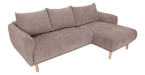 ECKSOFA Altrosa Flachgewebe - Buchefarben/Altrosa, KONVENTIONELL, Holz/Textil (230/144cm) - Carryhome