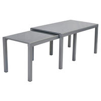 GARTENTISCH 160/78/75 cm  - Silberfarben, MODERN, Glas/Metall (160/78/75cm) - Gardenson