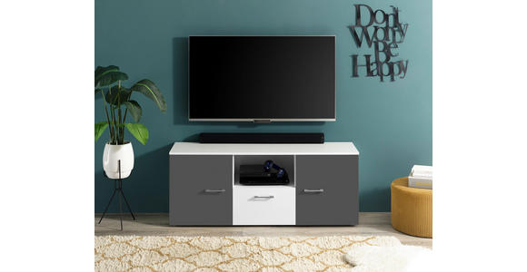 TV-ELEMENT 135/54/37 cm  - Alufarben/Graphitfarben, MODERN, Holzwerkstoff/Kunststoff (135/54/37cm) - Carryhome