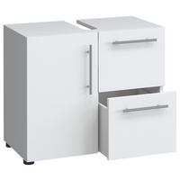 WASCHBECKENUNTERSCHRANK 61/51/32 cm  - Silberfarben/Schwarz, KONVENTIONELL, Holzwerkstoff/Kunststoff (61/51/32cm) - MID.YOU