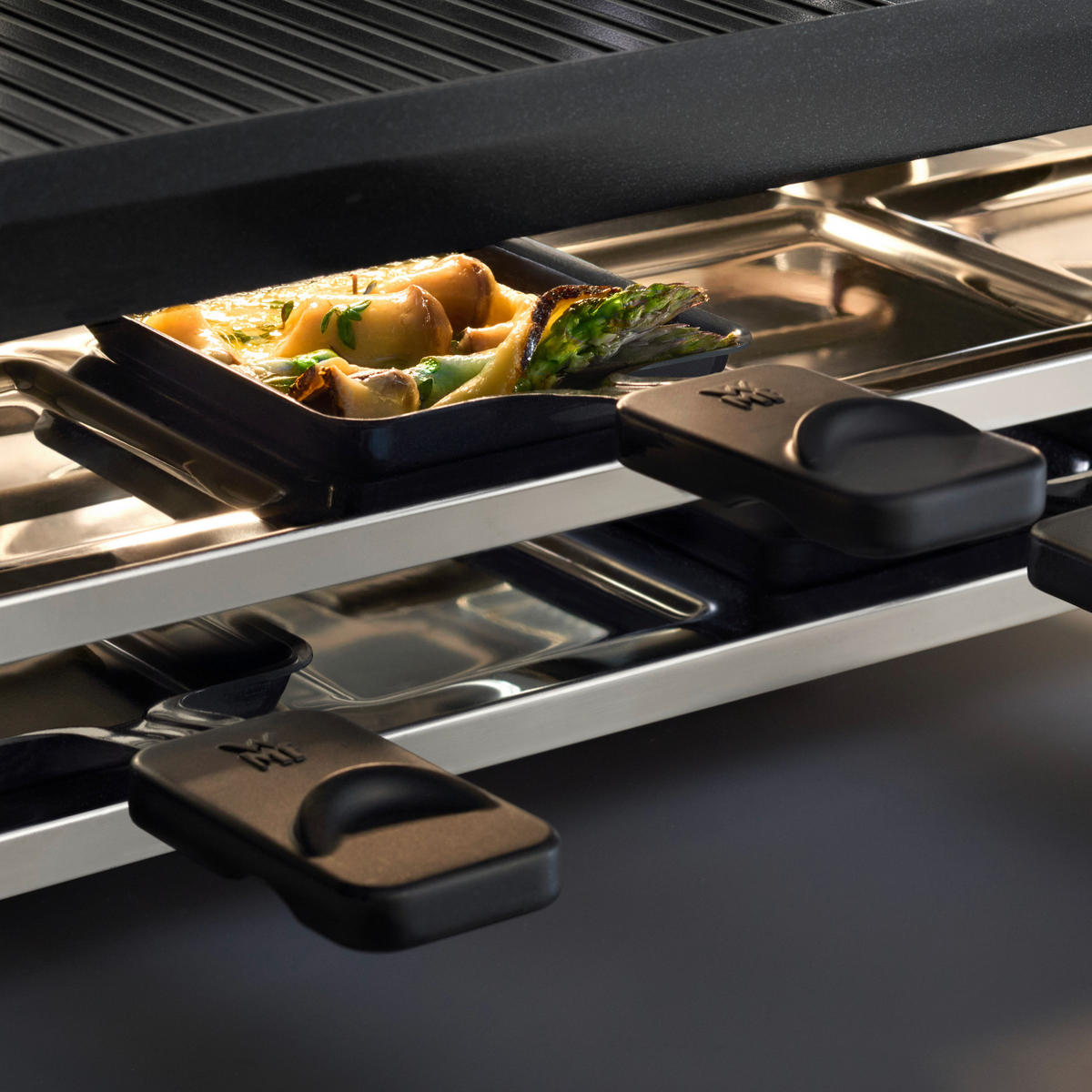 RACLETTE-GRILL WMF Lono  - Edelstahlfarben, Design, Metall (44/24/13,2cm) - WMF