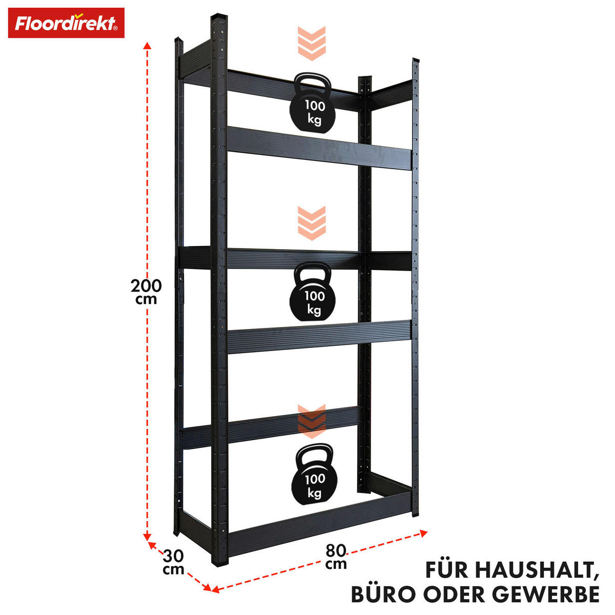 FLASCHENREGAL  - Schwarz Hochglanz, Basics, Metall (80/200/30cm) - Floordirekt