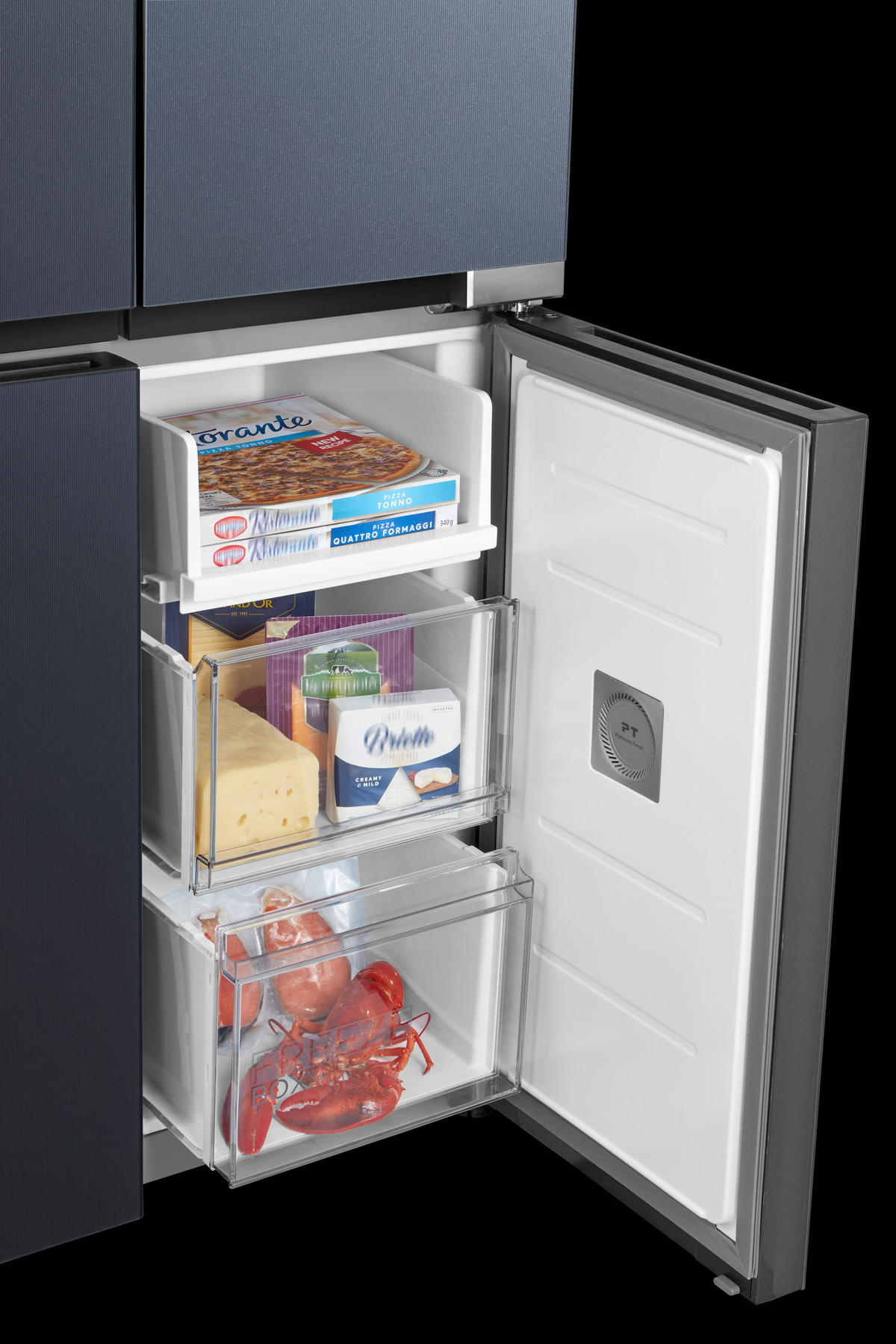MULTIDÖRR MDRM706BIE70  - svart, Basics, metall/glas (83,3/191/60cm) - Midea