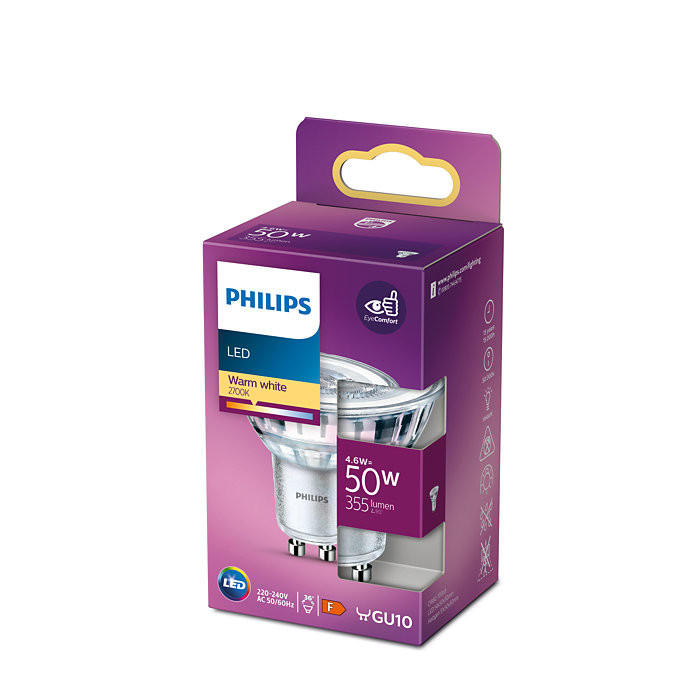 LED-SIJALKA   //// - srebrne barve, Basics, kovina/umetna masa (5/5,4/5cm) - Philips