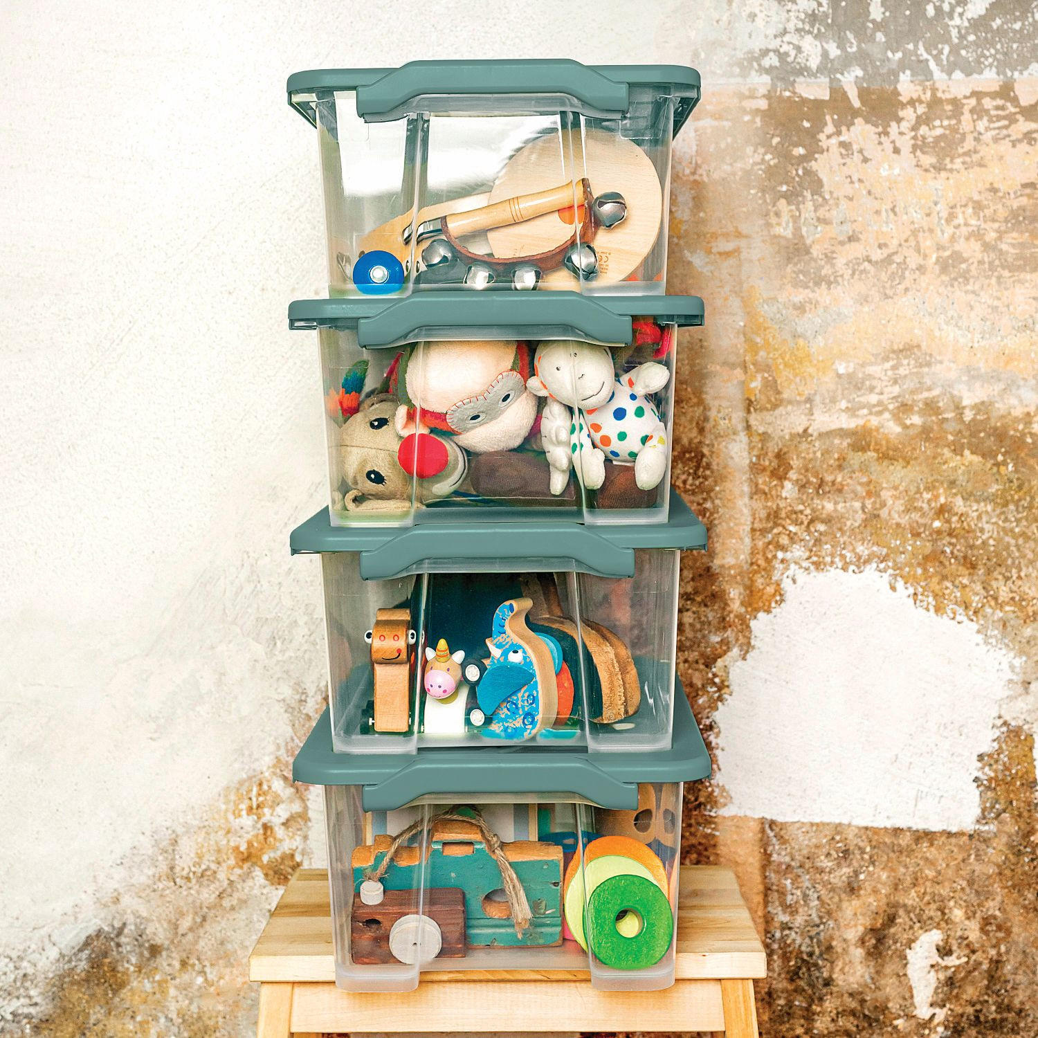 BOX     - Mintgrün, Basics, Kunststoff (28,3/23/39,3cm) - Rotho