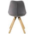 STUHL Samt Dunkelgrau - Eichefarben/Dunkelgrau, Design, Holz/Textil (48/82/56cm) - Ambia Home