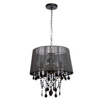 HÄNGLAMPA Mona 88/40/40 cm  - svart, Trend, textil (88/40/40cm)