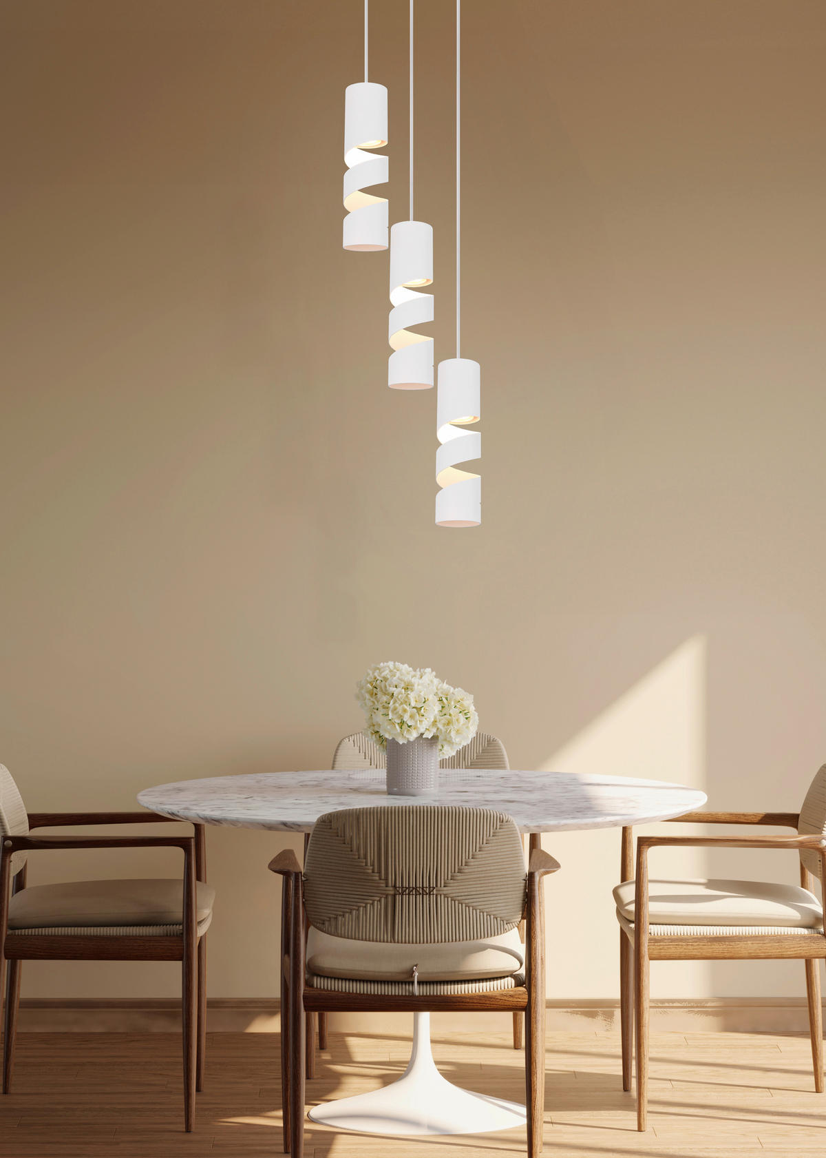 PENDELLEUCHTE 28/150 cm    - Weiss, Konventionell, Metall (28/150cm) - Trio Leuchten