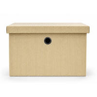ŠKATLA ZA SHRANJEVANJE - bež, Basics, tekstil (36/26/20cm)