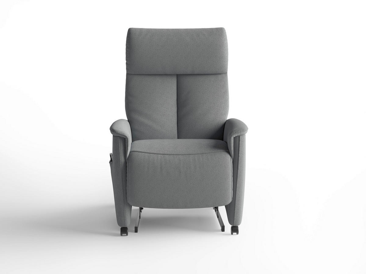RELAXAČNÍ KŘESLO, textil, šedá - šedá/černá, Basics, textil/plast (76/112/84cm) - Sit & More