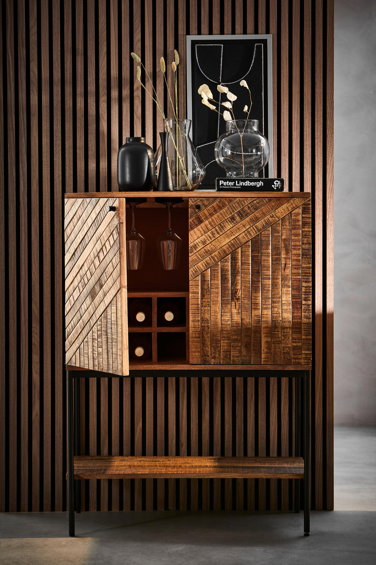 BARDISK svart, ljusbrun  80/111/40 cm  - ljusbrun/svart, Lifestyle, metall/trä (80/111/40cm) - Ambia Home