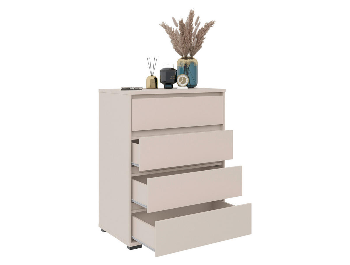 KOMMODE  in 80/103/48 cm  - Kaschmir/Anthrazit, Design, Holzwerkstoff/Kunststoff (80/103/48cm) - Carryhome