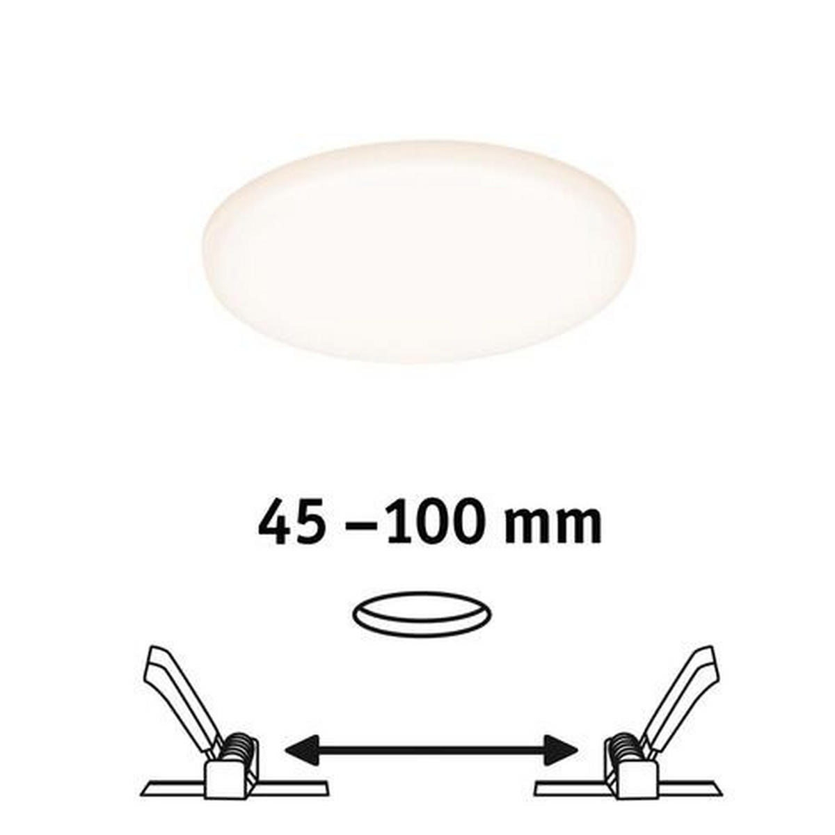 LED-PANEEL 12,5/1 cm   - Weiß, Basics, Kunststoff (12,5/1cm) - Paulmann