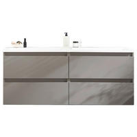 WASCHTISCHKOMBI 141,2 cm  - Weiß/Grau, KONVENTIONELL, Holzwerkstoff/Stein (141,2cm) - b-collection