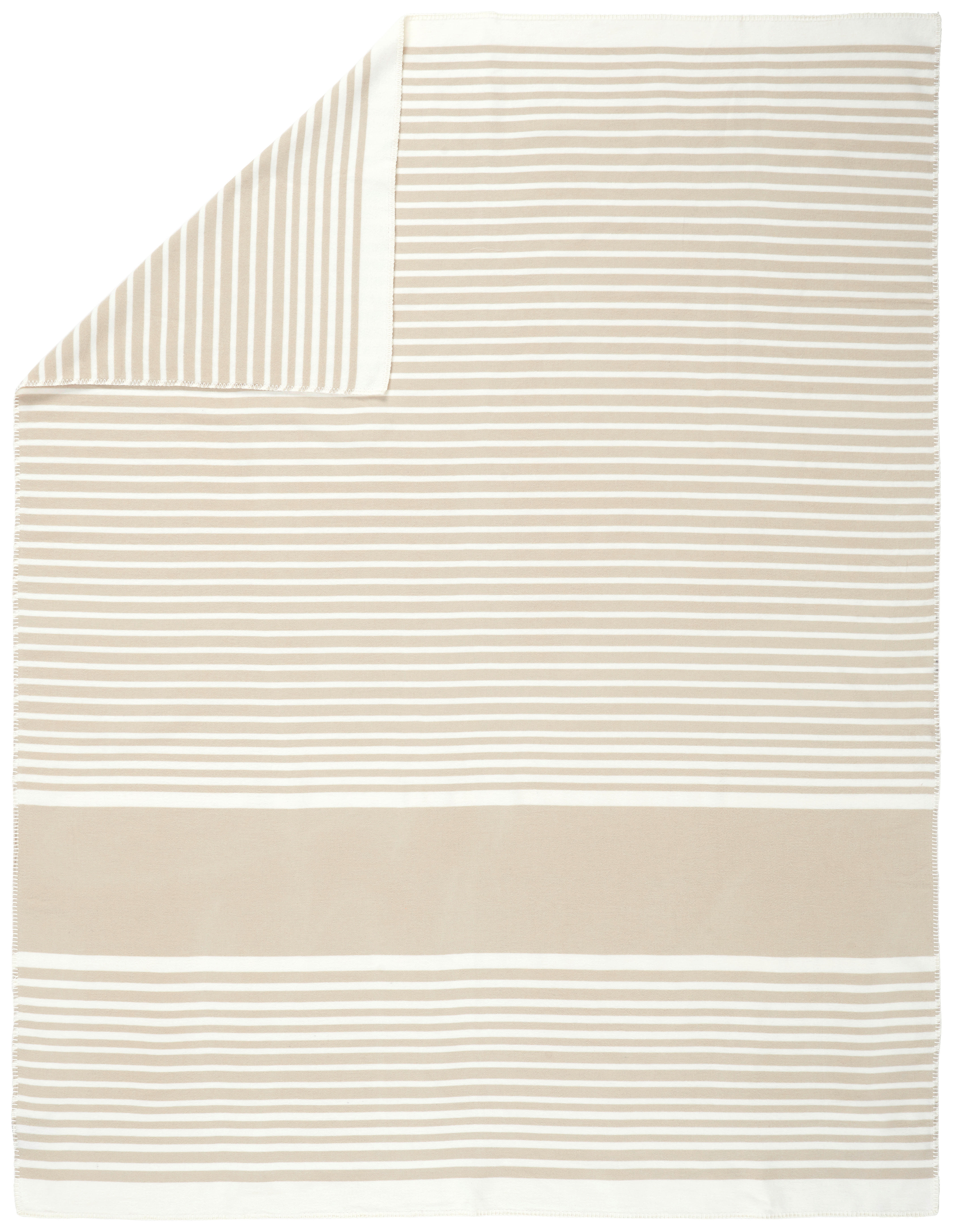 PLAID 150/200 cm  - Naturfarben/Weiß, Basics, Textil (150/200cm) - Bio:Vio