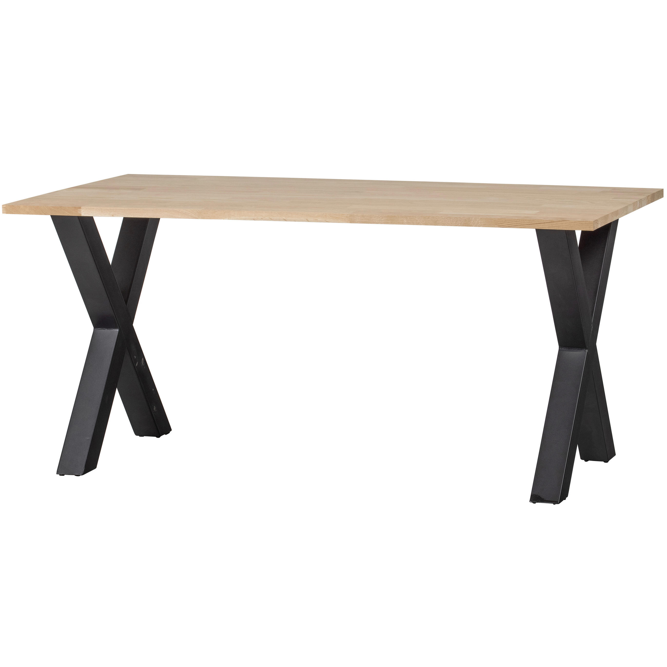 ESSTISCH in Holz 180/90/75 cm  - Eichefarben/Schwarz, Design, Holz/Metall (180/90/75cm) - Livetastic