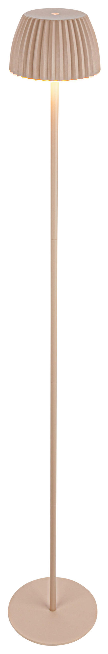 AKKU-STEHLEUCHTE Riffle 19/123,5 cm  - Beige, Basics, Kunststoff/Metall (19/123,5cm)