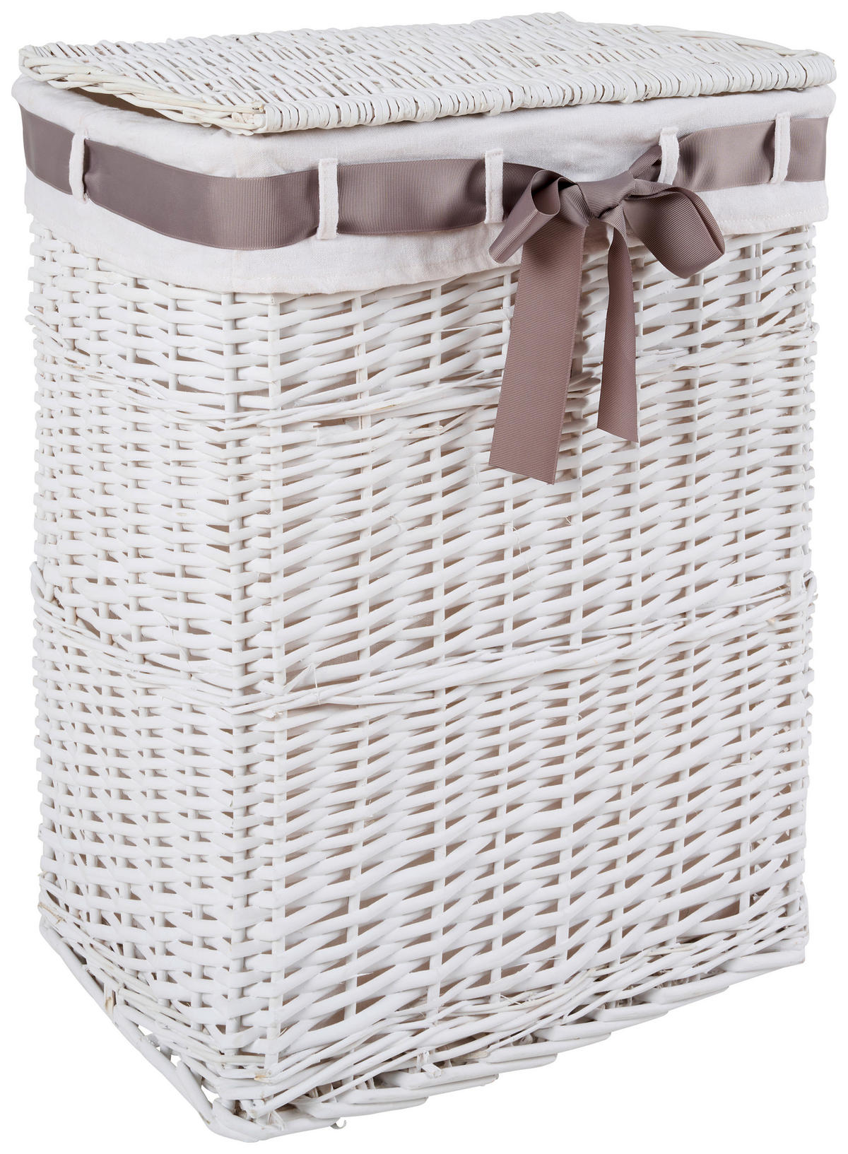 RUHÁSKOSÁR - fehér/szürke, Basics, textil/fa (44/56/34cm) - Landscape