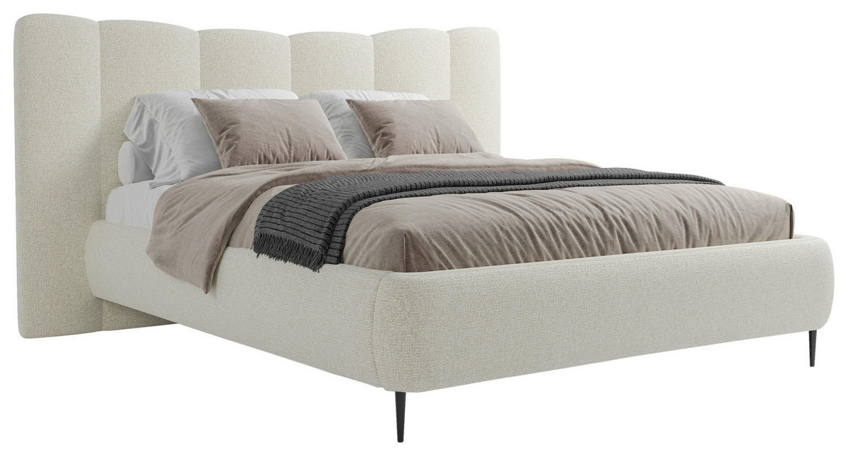 POLSTERBETT 180/200 cm  in Creme  - Creme, Modern, Holz/Holzwerkstoff (180/200cm) - MID.YOU