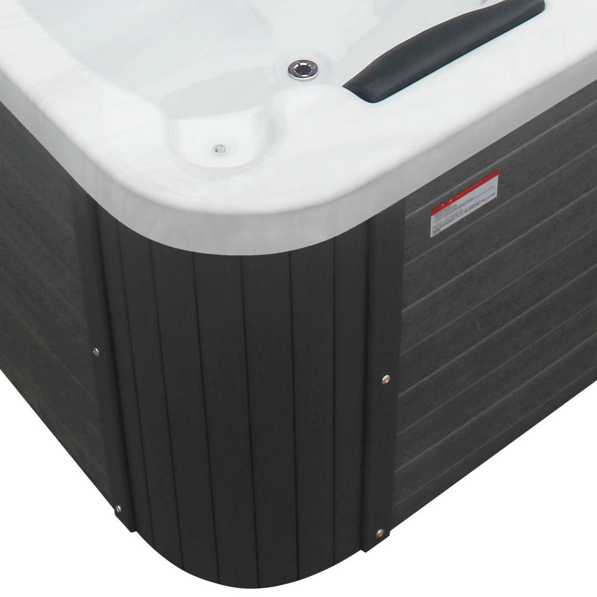 WHIRLPOOL XXL1908 130/205/70 cm  - Schwarz/Weiß, Basics, Kunststoff (130/205/70cm)