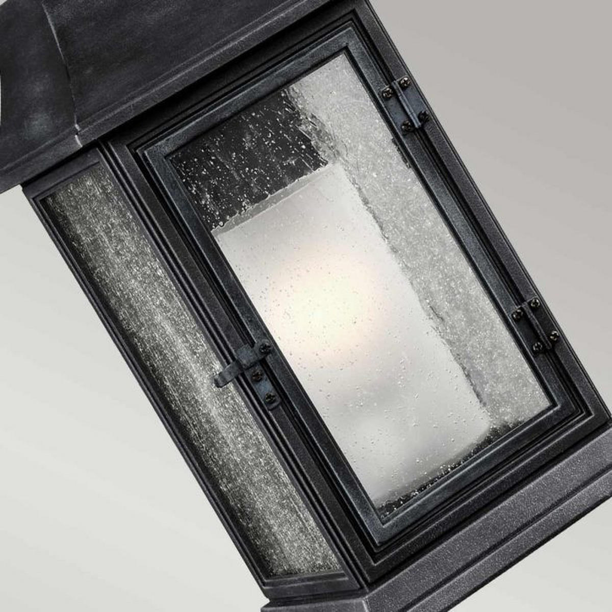 VÄGGLAMPA UTOMHUS - zinkfärgad, Klassisk, glas/plast (21.6/24,5/64cm) - Elstead Lighting