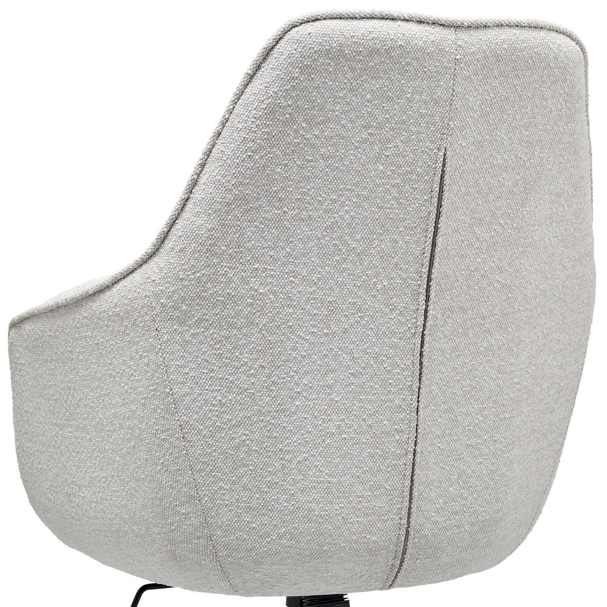 DREHSTUHL Bouclé Beige  - Beige/Schwarz, LIFESTYLE, Kunststoff/Textil (63/93-98/71cm) - Livetastic