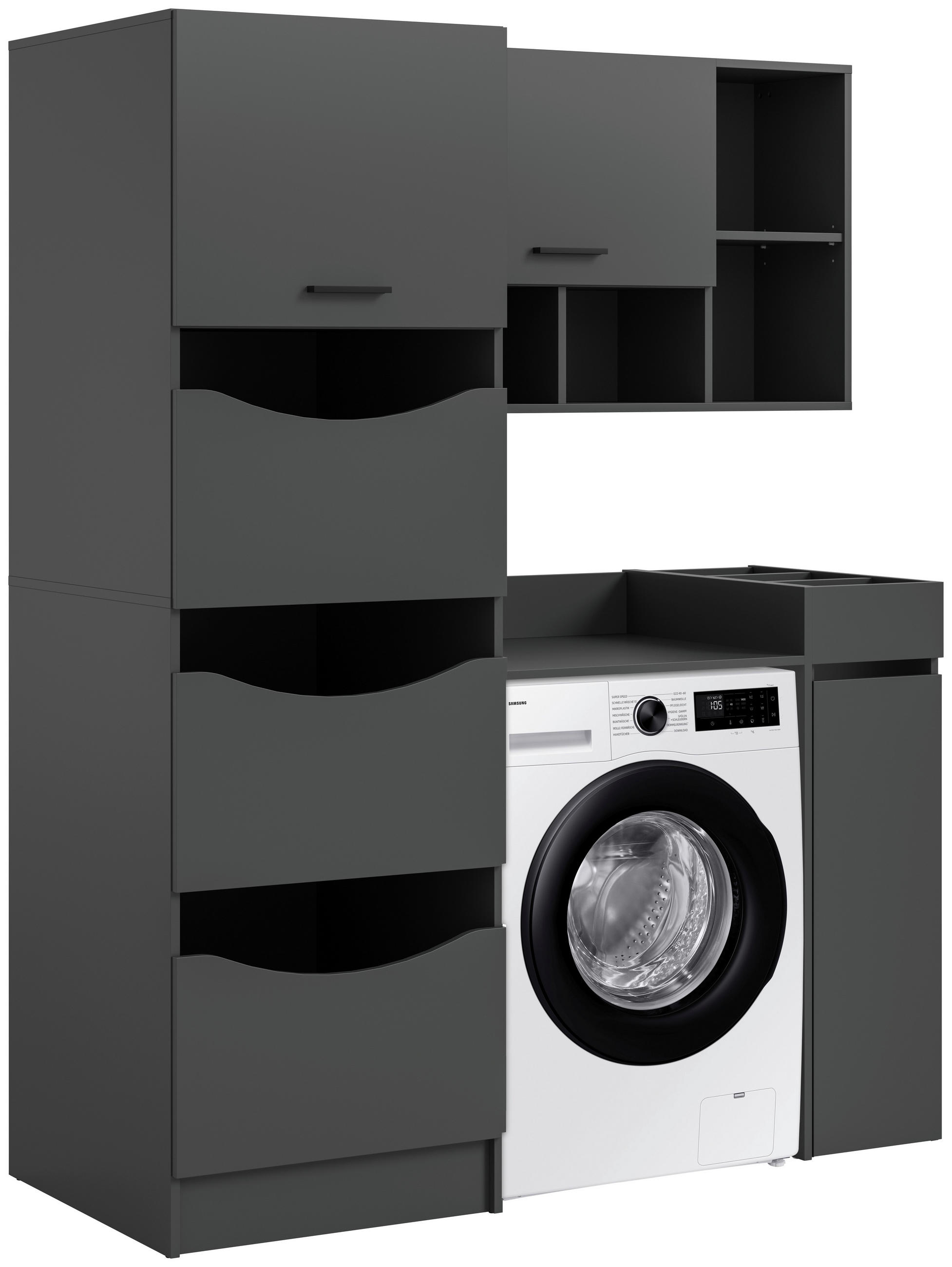 HAUSWIRTSCHAFTSRAUM 126/195/68 cm  in Anthrazit  - Anthrazit, Basics, Holzwerkstoff (126/195/68cm) - MID.YOU