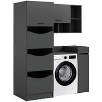 HAUSWIRTSCHAFTSRAUM 126/195/68 cm  in Anthrazit  - Anthrazit, Basics, Holzwerkstoff (126/195/68cm) - MID.YOU