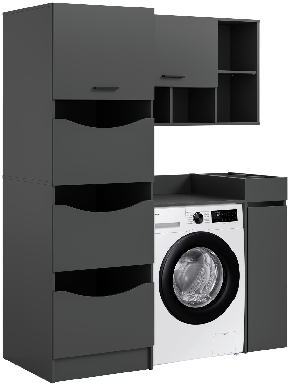 HAUSWIRTSCHAFTSRAUM 126/195/68 cm  in Anthrazit  - Anthrazit, Basics, Holzwerkstoff (126/195/68cm) - MID.YOU