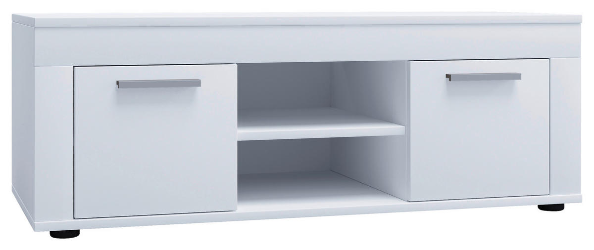 LOWBOARD Usilo  in 102/37/45 cm  - Weiss/Silberfarben, Design, Holzwerkstoff/Kunststoff (102/37/45cm) - MID.YOU